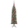 Vidaxx künstlicher schlanker Weihnachtsbaum mit 150 LED grün und weiß 120 cm