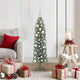 Vidaxx künstlicher schlanker Weihnachtsbaum mit 150 LED grün und weiß 120 cm