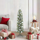 Vidaxx künstlicher schlanker Weihnachtsbaum mit 150 LED grün und weiß 120 cm