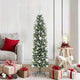 VidaXL künstlicher schlanker Weihnachtsbaum mit 150 LED grün und weiß 150 cm