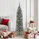 VidaXL künstlicher schlanker Weihnachtsbaum mit 150 LED grün und weiß 150 cm