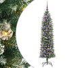 VidaXL künstlicher schlanker Weihnachtsbaum mit 150 LED grün und weiß 150 cm