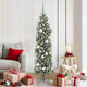 Vidaxx künstlicher schlanker Weihnachtsbaum mit 300 LED grün und weiß 180 cm