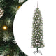 Vidaxx künstlicher schlanker Weihnachtsbaum mit 300 LED grün und weiß 180 cm