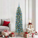 Vidaxx künstlicher schlanker Weihnachtsbaum mit 300 LED grün und weiß 180 cm