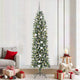 Vidaxx künstlicher schlanker Weihnachtsbaum mit 300 LED grün und weiß 210 cm
