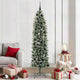Vidaxx künstlicher schlanker Weihnachtsbaum mit 300 LED grün und weiß 210 cm