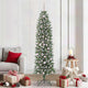 Vidaxx künstlicher schlanker Weihnachtsbaum mit 300 LED grün und weiß 210 cm