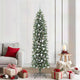 Vidaxx künstlicher schlanker Weihnachtsbaum mit 300 LED grün und weiß 210 cm