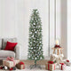 Vidaxx künstlicher schlanker Weihnachtsbaum mit 300 LED grün und weiß 210 cm