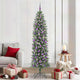 Vidaxx künstlicher schlanker Weihnachtsbaum mit 300 LED grün und weiß 210 cm
