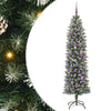 Vidaxx künstlicher schlanker Weihnachtsbaum mit 300 LED grün und weiß 210 cm
