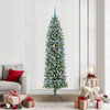 Vidaxx künstlicher schlanker Weihnachtsbaum mit 300 LED grün und weiß 210 cm