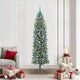 Vidaxx künstlicher schlanker Weihnachtsbaum mit 300 LED grün und weiß 210 cm