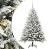 VidaXL künstlicher beleuchteter Weihnachtsbaum mit Kugelset Grün 150 cm