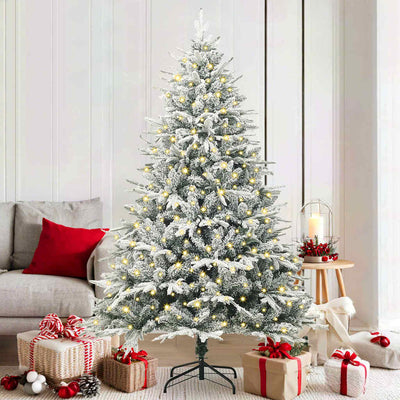 Vidaxx künstlicher Weihnachtsbaum mit Beleuchtung grün 180 cm PVC und PE