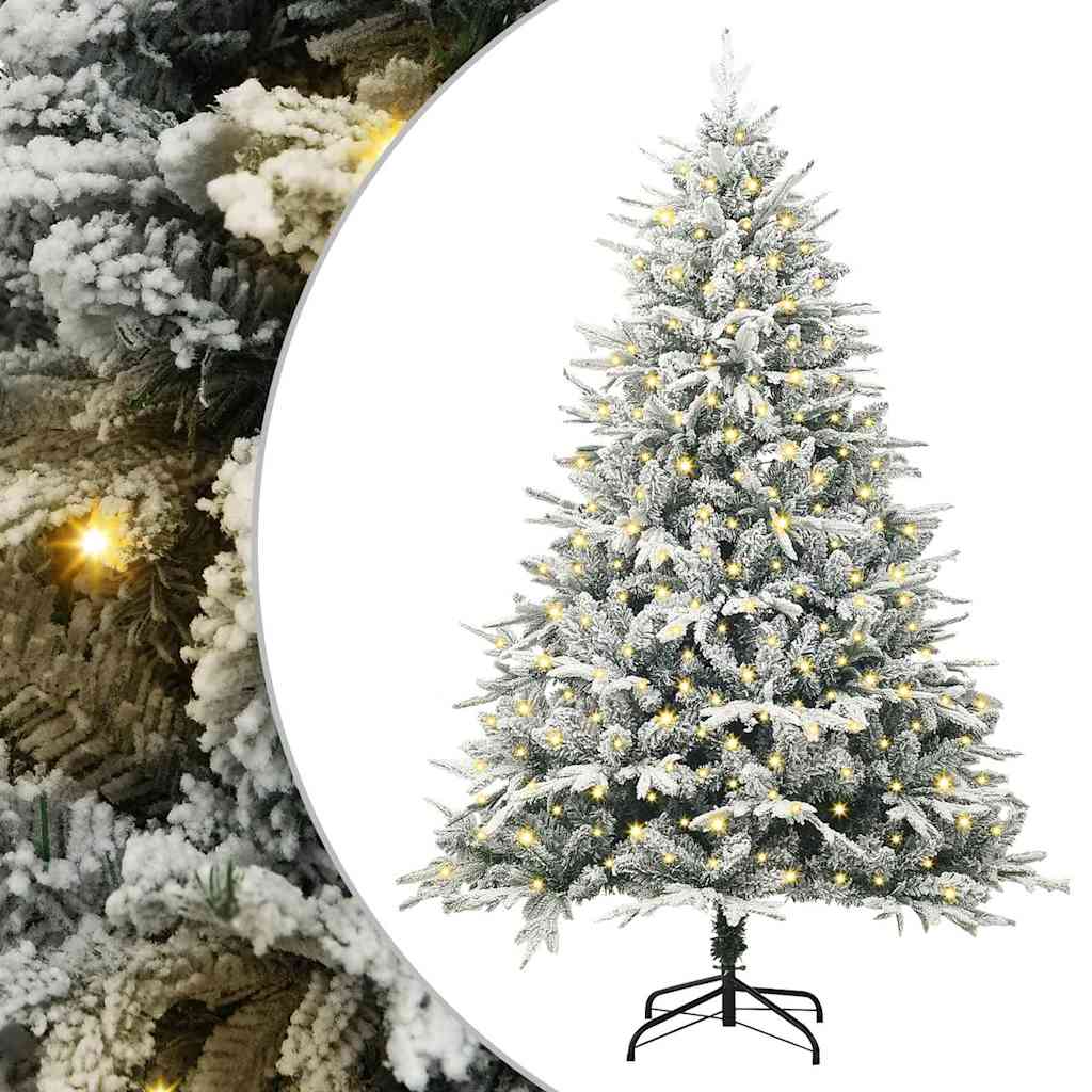 Vidaxx künstlicher Weihnachtsbaum mit Beleuchtung grün 180 cm PVC und PE