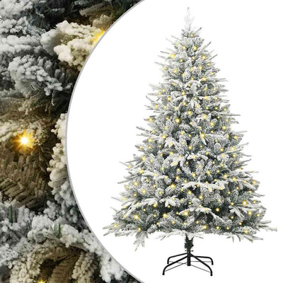 Vidaxx künstlicher Weihnachtsbaum mit Beleuchtung grün 180 cm PVC und PE