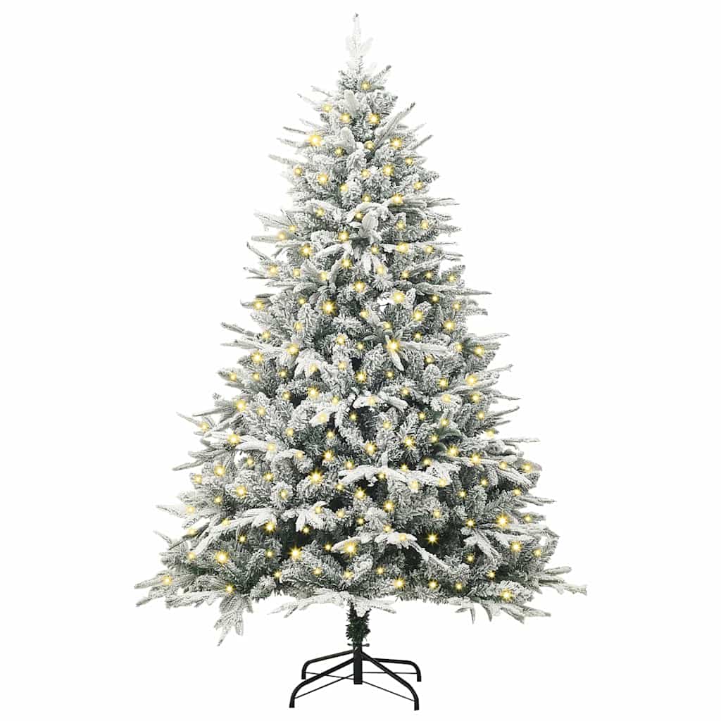 Vidaxx künstlicher Weihnachtsbaum mit Beleuchtung grün 180 cm PVC und PE