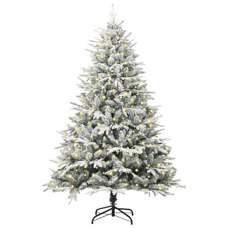 Vidaxx künstlicher Weihnachtsbaum mit Beleuchtung grün 180 cm PVC und PE