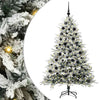 VidaXL künstlicher beleuchteter Weihnachtsbaum mit Kugelset Grün 180 cm
