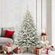 VidaXL künstlicher beleuchteter Weihnachtsbaum mit Kugelset Grün 180 cm