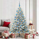 VidaXL künstlicher beleuchteter Weihnachtsbaum mit Kugelset Grün 180 cm
