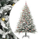 VidaXL künstlicher beleuchteter Weihnachtsbaum mit Kugelset Grün 210 cm