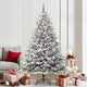 VidaXL künstlicher beleuchteter Weihnachtsbaum mit Kugelset grün 210 cm