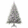 VidaXL künstlicher beleuchteter Weihnachtsbaum mit Kugelset grün 210 cm