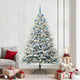 VidaXL künstlicher beleuchteter Weihnachtsbaum mit Kugelset grün 210 cm
