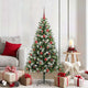 Künstlicher aufklappbarer Weihnachtsbaum von Vidaxl mit Schnee bedeckt, 150 cm