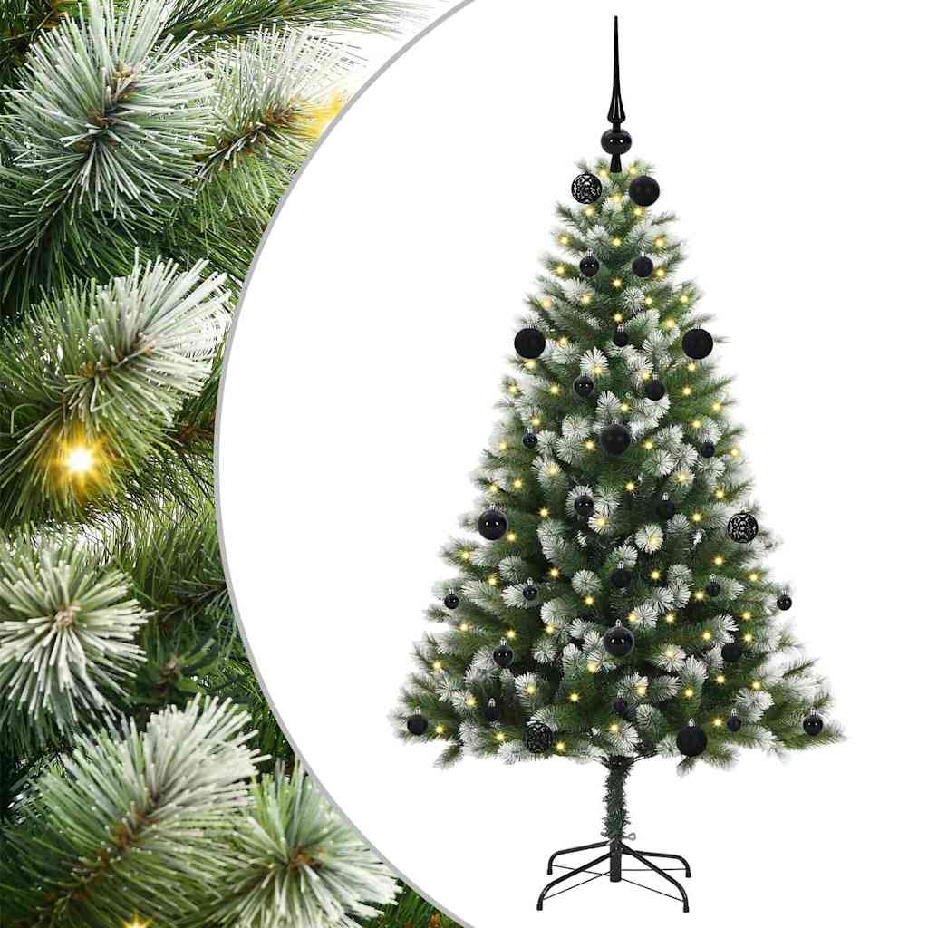 Künstlicher aufklappbarer Weihnachtsbaum von Vidaxl mit Schnee bedeckt, 150 cm