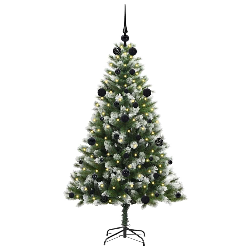 Künstlicher aufklappbarer Weihnachtsbaum von Vidaxl mit Schnee bedeckt, 150 cm
