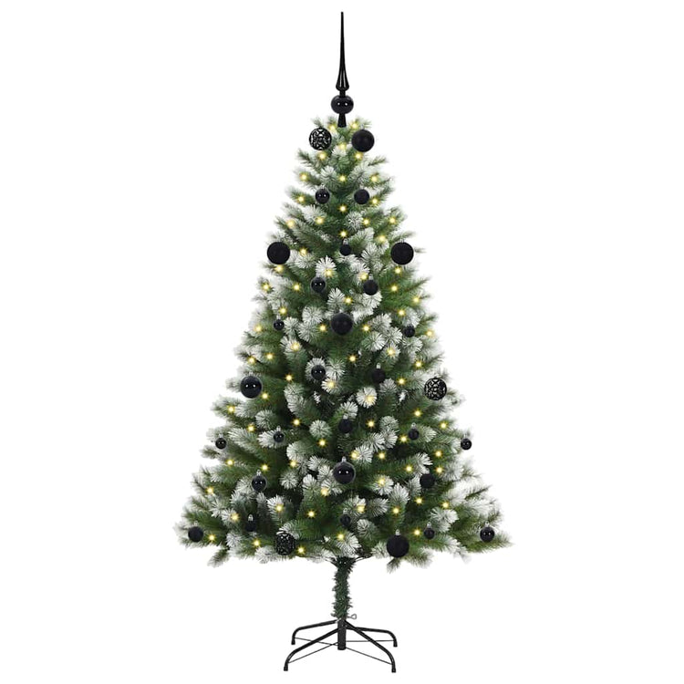 Künstlicher aufklappbarer Weihnachtsbaum von Vidaxl mit Schnee bedeckt, 150 cm