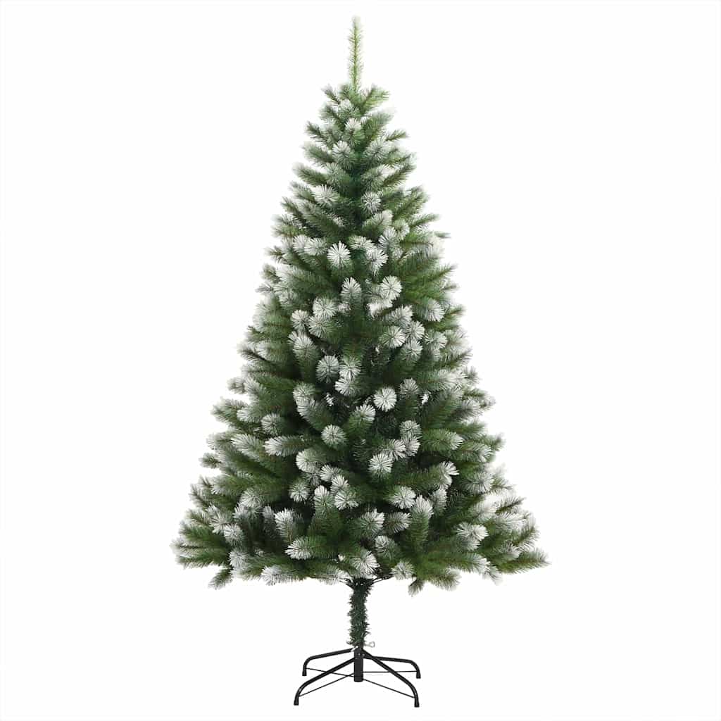 Künstlicher aufklappbarer Weihnachtsbaum von Vidaxl mit Schnee bedeckt, 150 cm