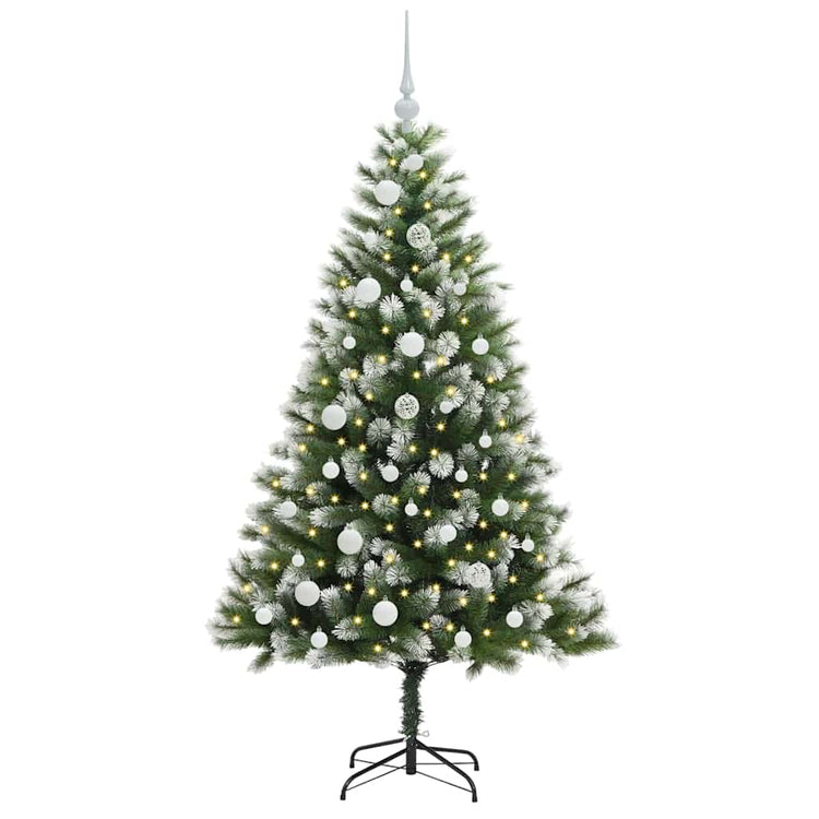 Künstlicher aufklappbarer Weihnachtsbaum von Vidaxl mit Schnee bedeckt, 150 cm