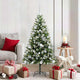 Künstlicher aufklappbarer Weihnachtsbaum von Vidaxl mit Schnee bedeckt, 150 cm