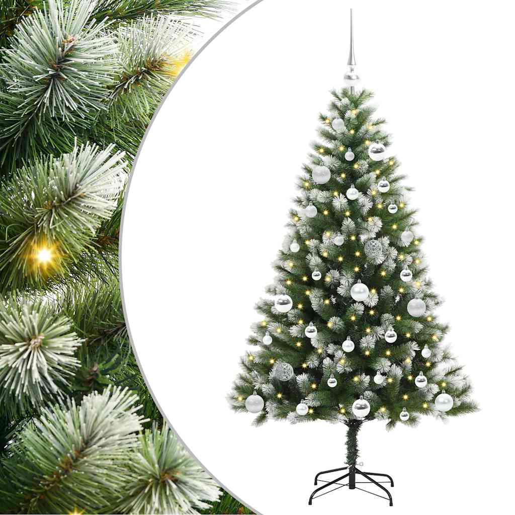 Künstlicher aufklappbarer Weihnachtsbaum von Vidaxl mit Schnee bedeckt, 150 cm