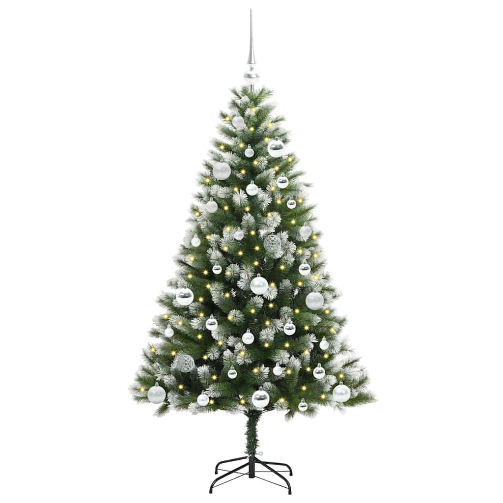 Künstlicher aufklappbarer Weihnachtsbaum von Vidaxl mit Schnee bedeckt, 150 cm