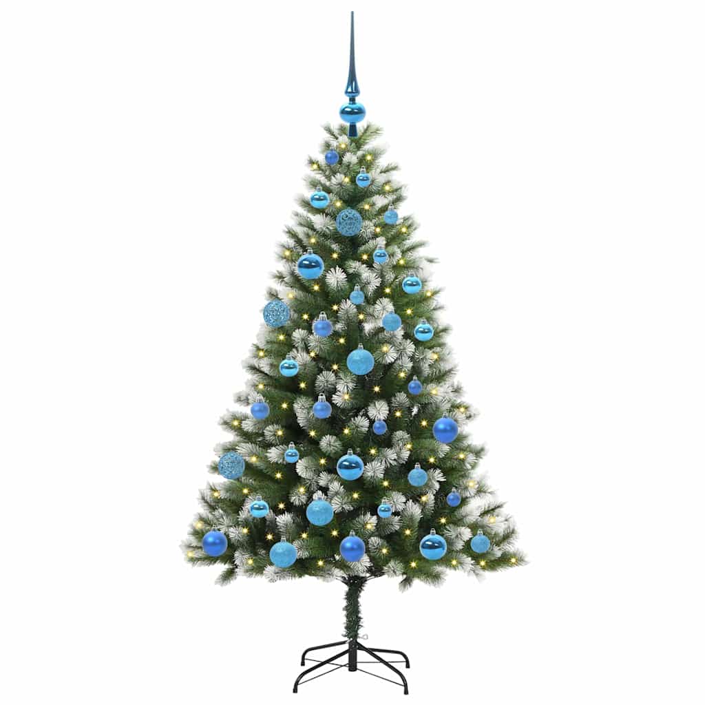 Künstlicher aufklappbarer Weihnachtsbaum von Vidaxl mit Schnee bedeckt, 150 cm