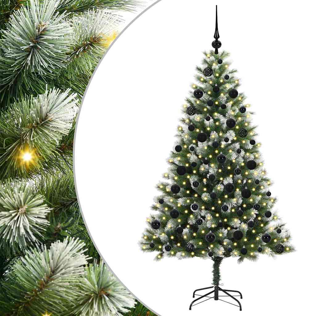 Vidaxl künstlicher aufklappbarer Weihnachtsbaum mit Schnee bedeckt 180 cm