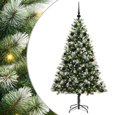 Vidaxl künstlicher aufklappbarer Weihnachtsbaum mit Schnee bedeckt 180 cm