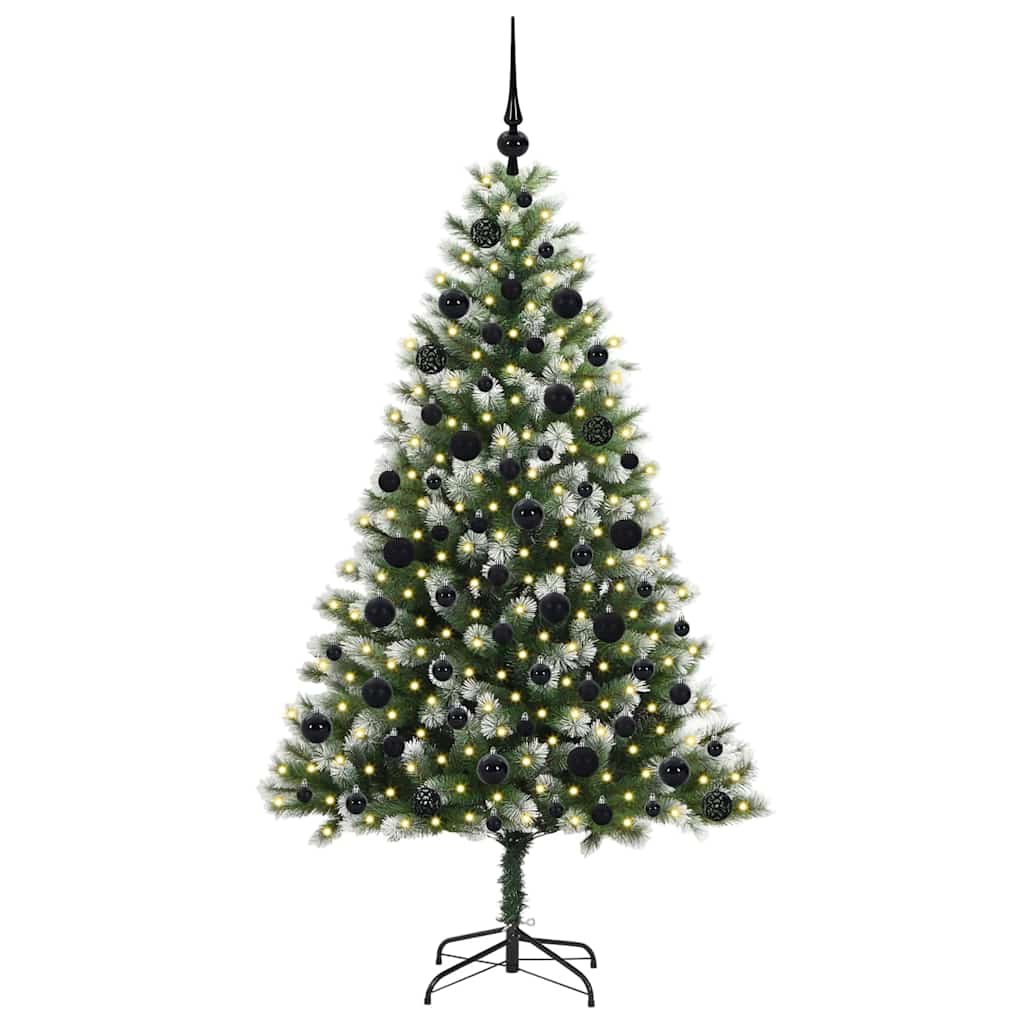 Vidaxl künstlicher aufklappbarer Weihnachtsbaum mit Schnee bedeckt 180 cm