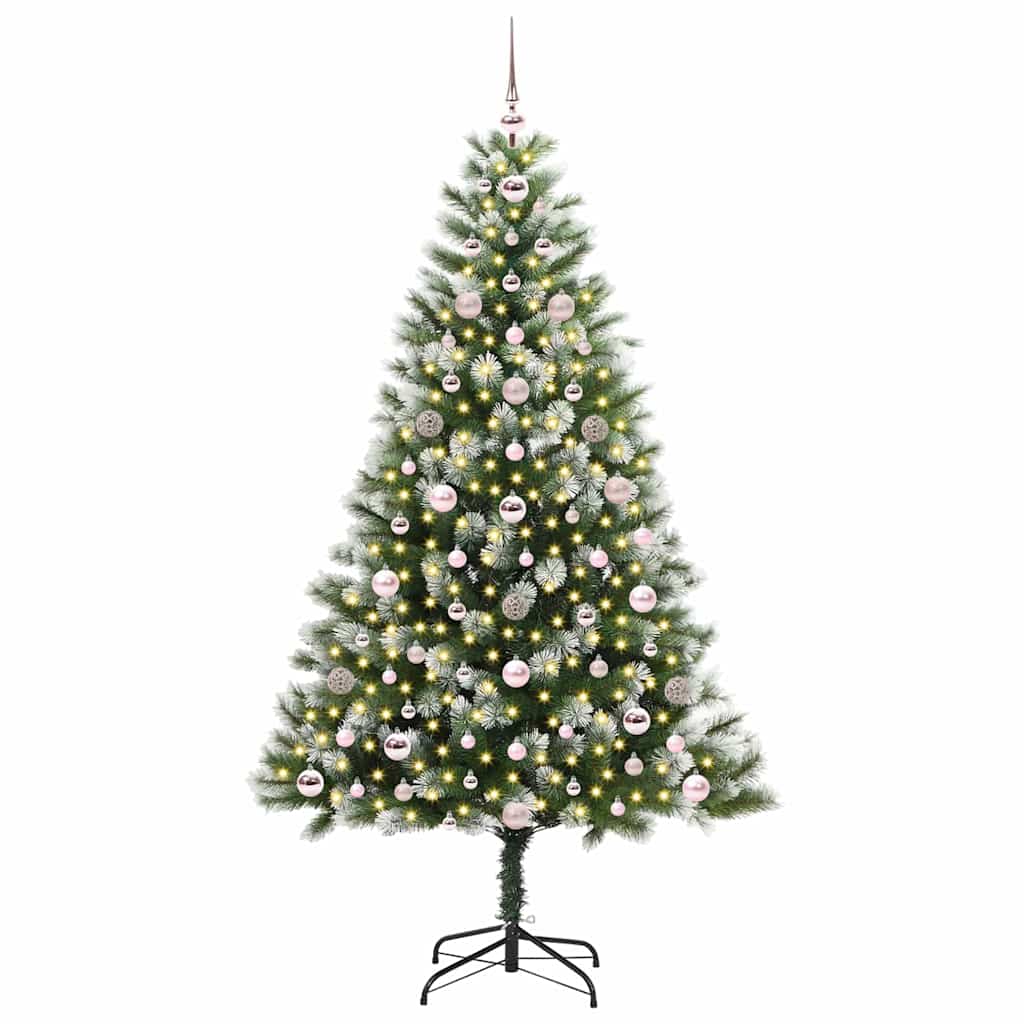 Vidaxl künstlicher aufklappbarer Weihnachtsbaum mit Schnee bedeckt 180 cm