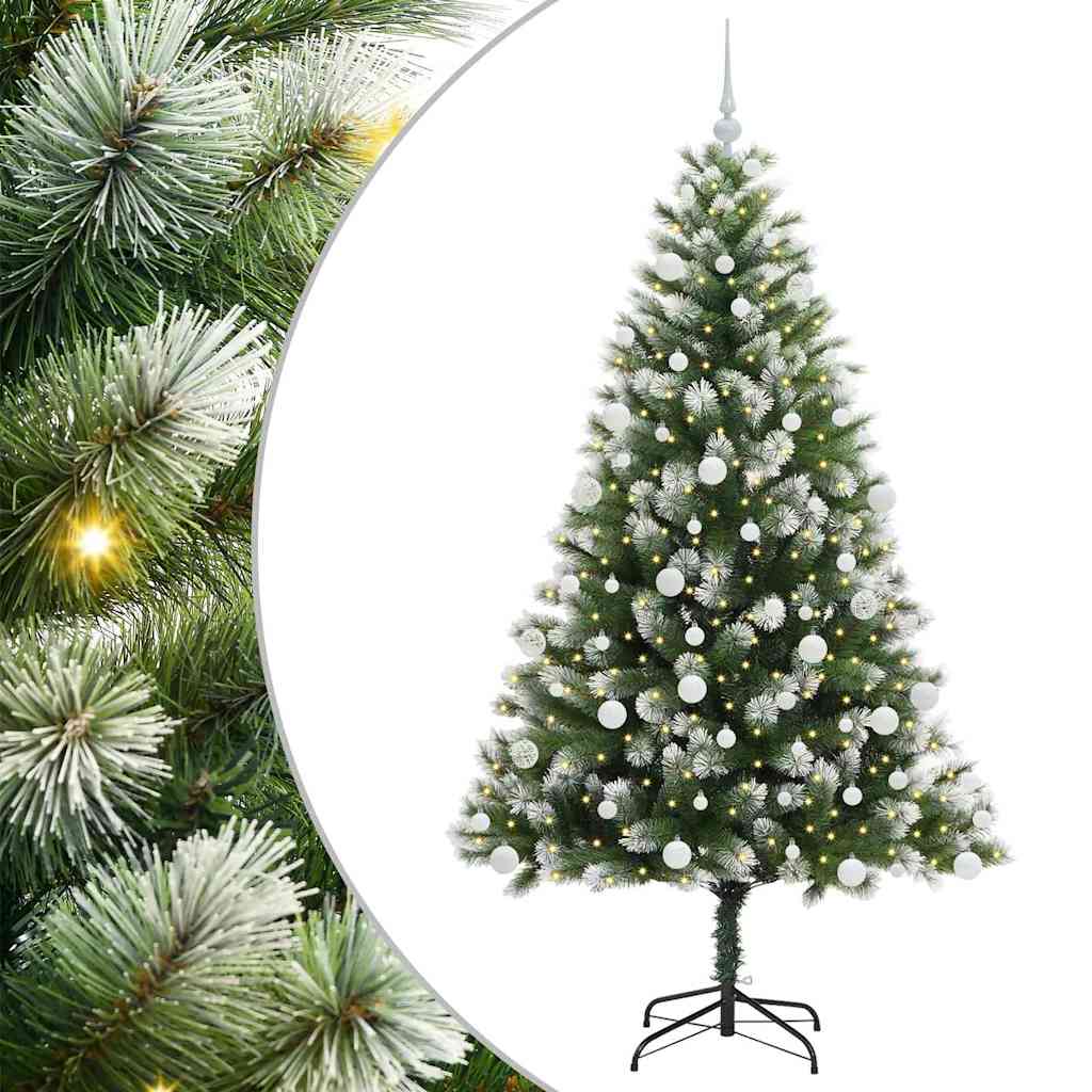 Vidaxl künstlicher aufklappbarer Weihnachtsbaum mit Schnee bedeckt 180 cm