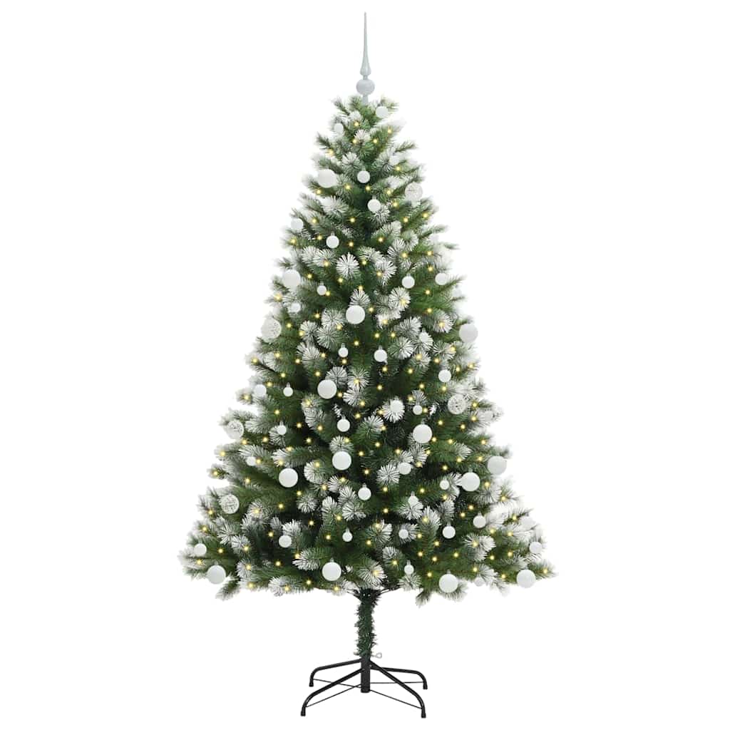 Vidaxl künstlicher aufklappbarer Weihnachtsbaum mit Schnee bedeckt 180 cm