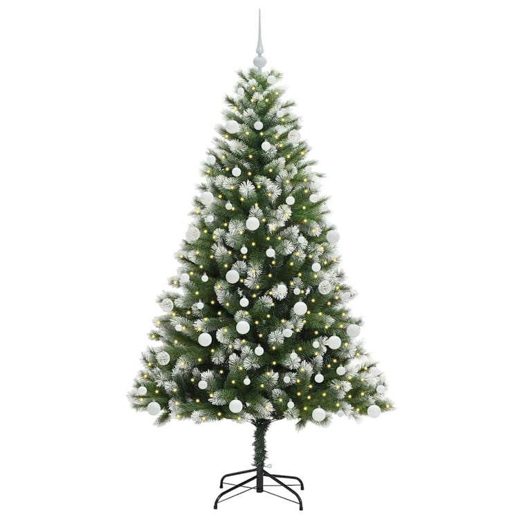 Vidaxl künstlicher aufklappbarer Weihnachtsbaum mit Schnee bedeckt 180 cm
