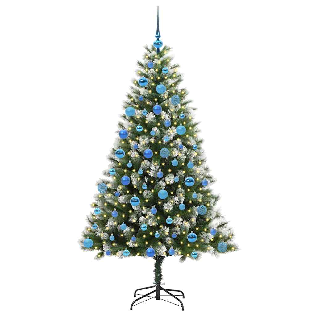 Vidaxl künstlicher aufklappbarer Weihnachtsbaum mit Schnee bedeckt 180 cm