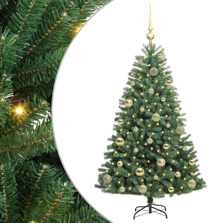Vidaxx künstlicher klappbarer Weihnachtsbaum grün 120 cm PVC und Metall